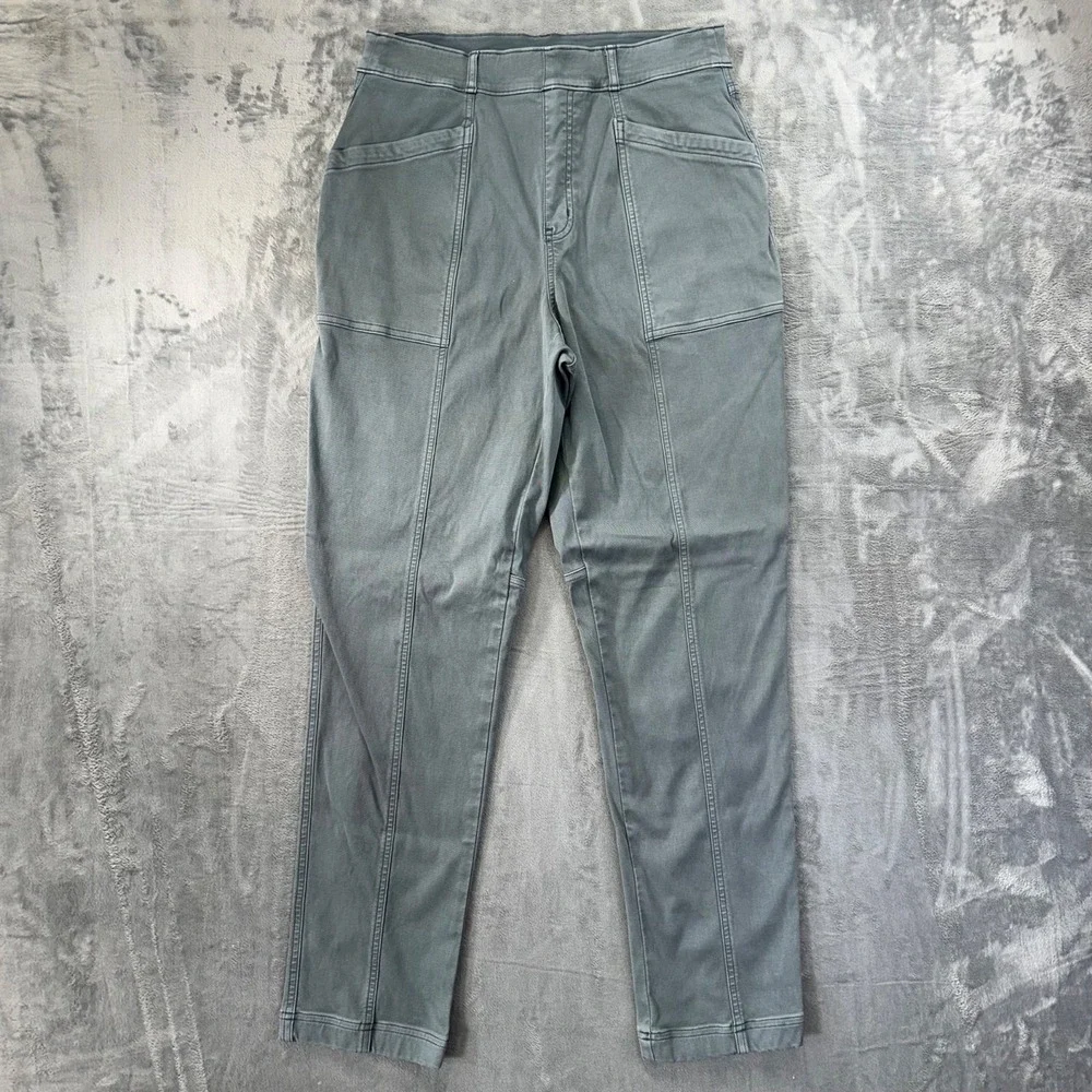 Spanx Cargo Pants Women's Size L Gray‎ Cotton Blend